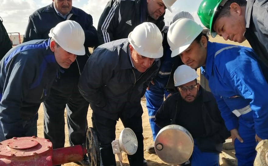 wepco egypt WEPCO President inspects the well exploration 9_8 Bed and well development Bed 1-38 at Badr-1 site